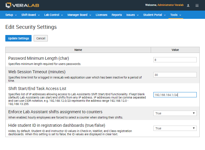 access restrictions by IP